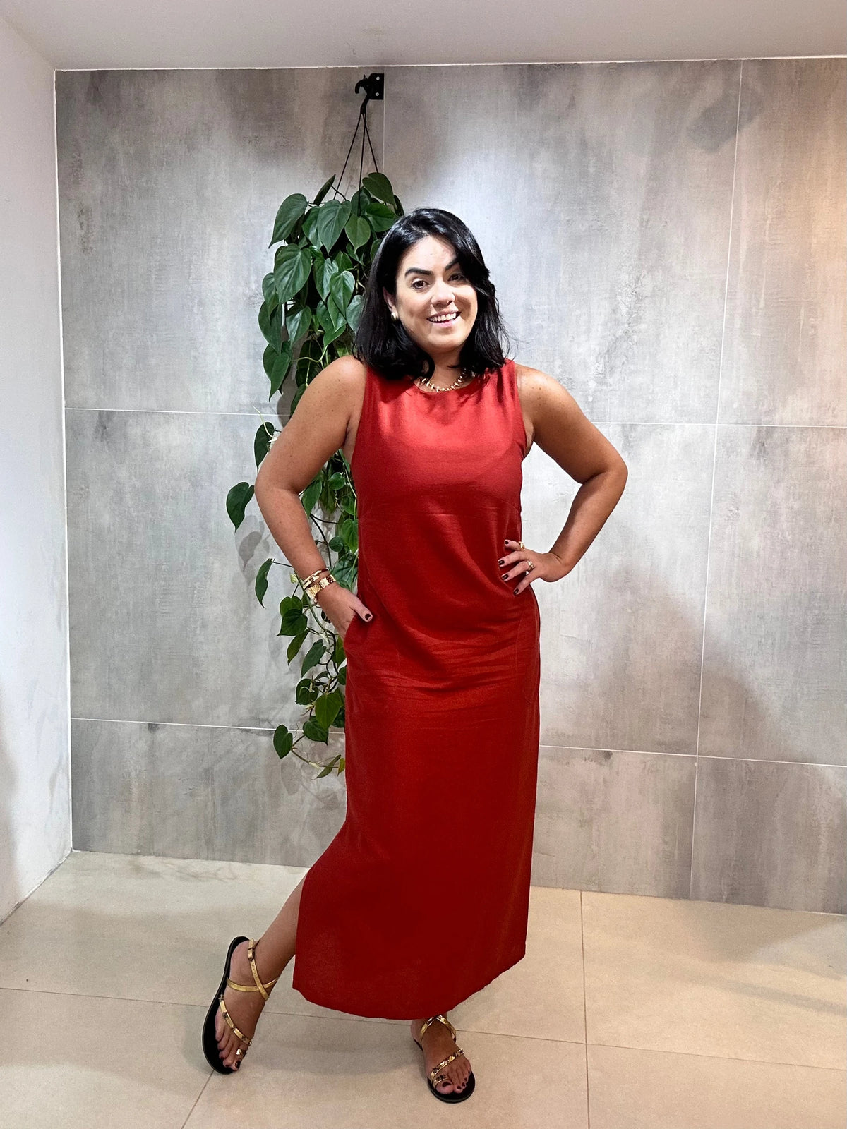 Vestido Antônia linho