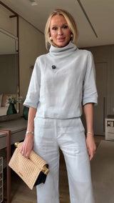 Conjunto 100% Linho Look Conjunto 100% Linho Miralleve 