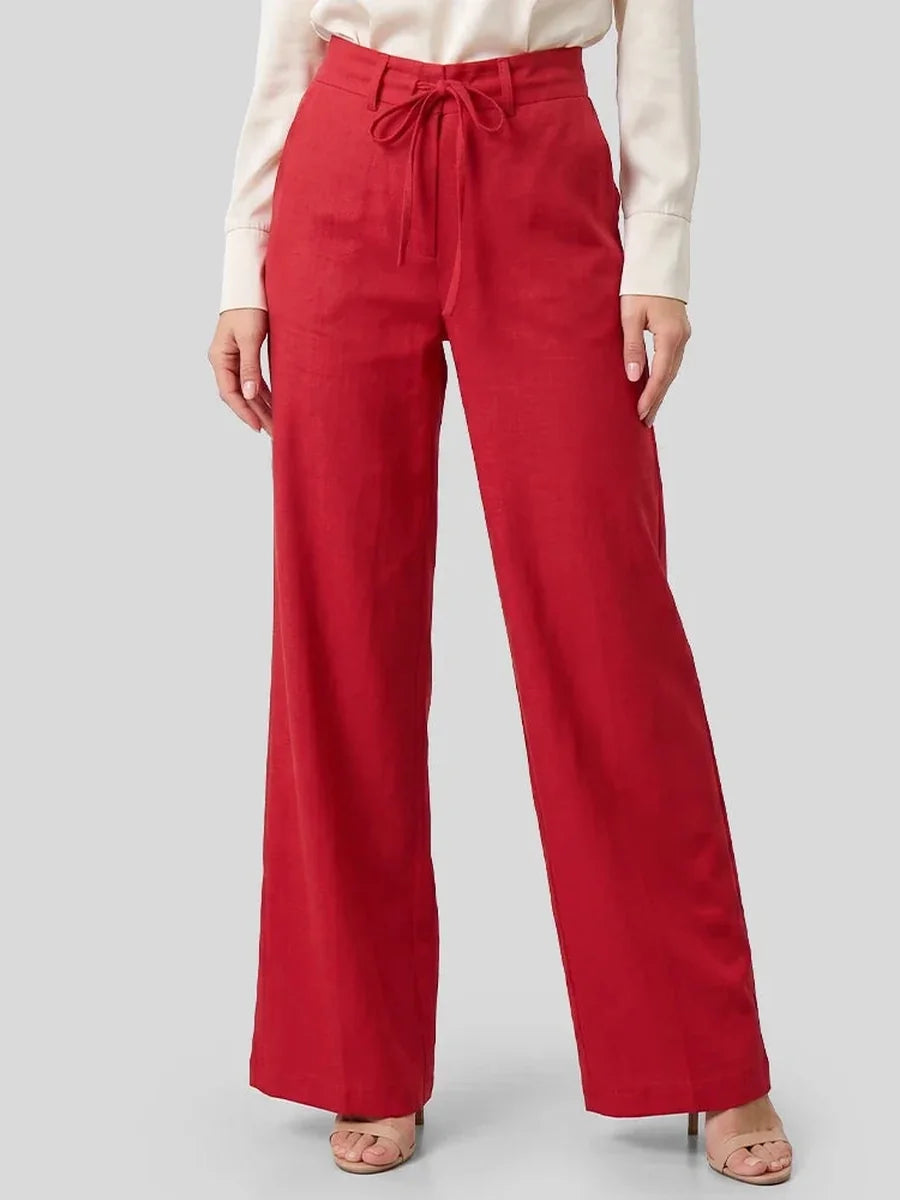 Calça pantalona vermelha