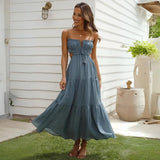 Vestido Midi Pauline Vestido Midi MRL-107 Miralleve Azul PP 